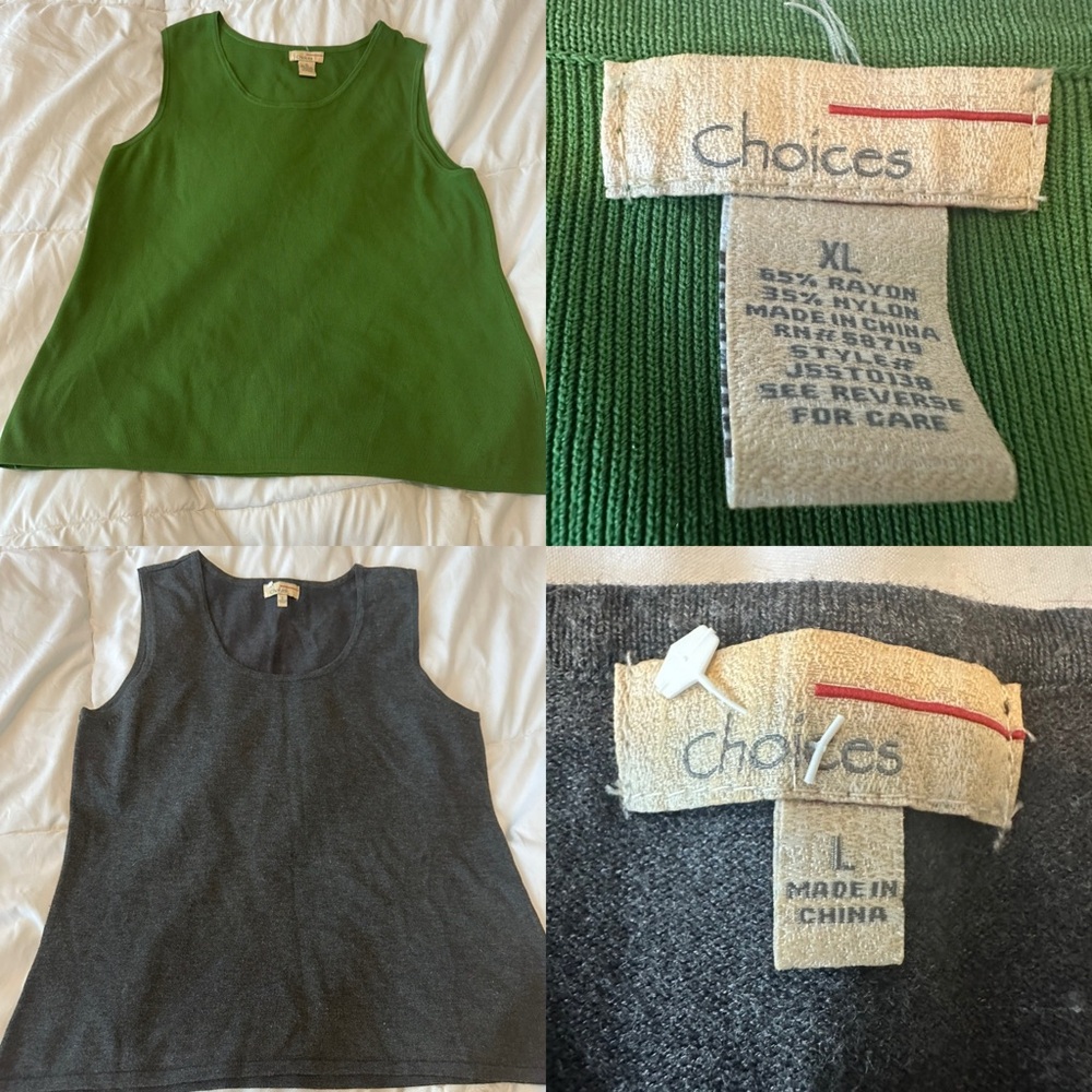 Two Choices brand tank tops (jy92)